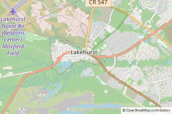 Karte Lakehurst