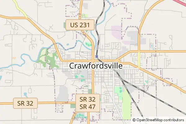 Karte Crawfordsville