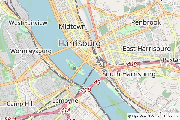 Karte Harrisburg