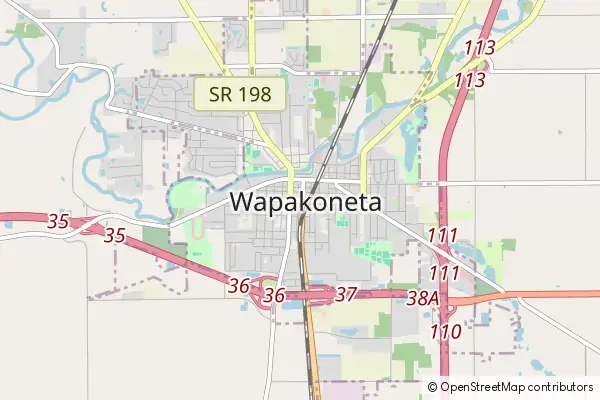 Karte Wapakoneta