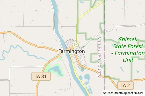 Karte Farmington