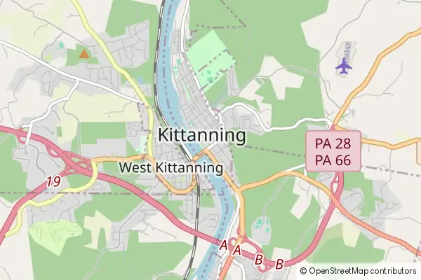 Karte Kittanning