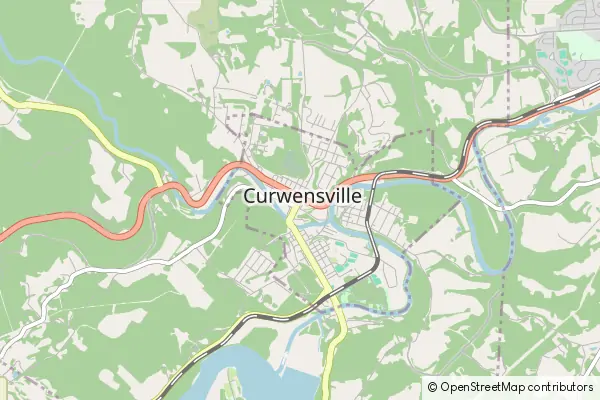 Karte Curwensville