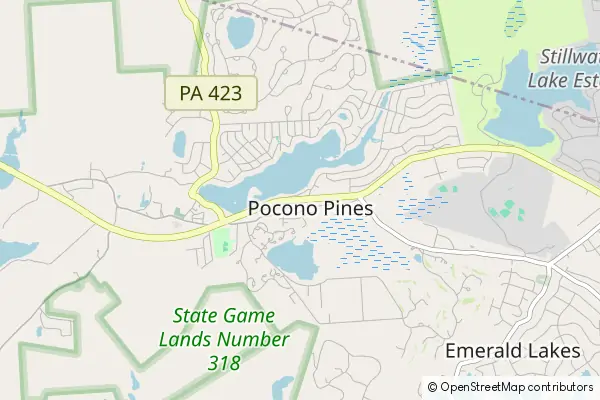 Karte Pocono Pines