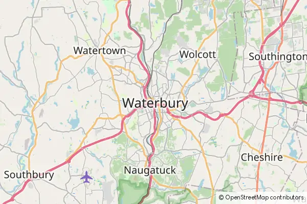 Karte Waterbury
