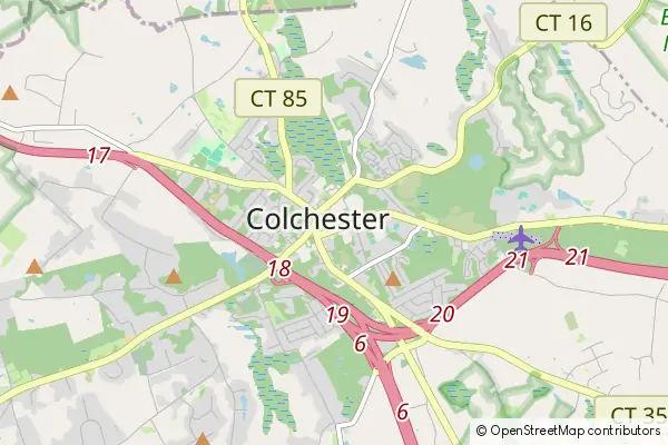 Karte Colchester