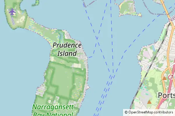 Karte Prudence Island