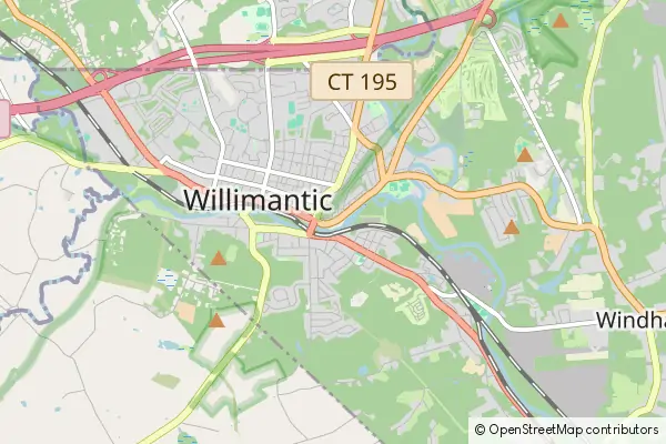 Karte Willimantic