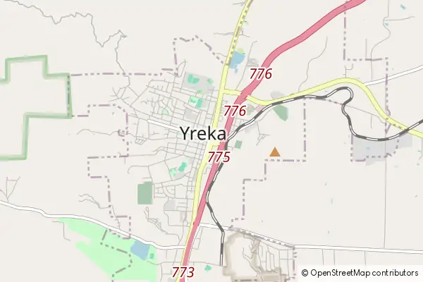 Karte Yreka