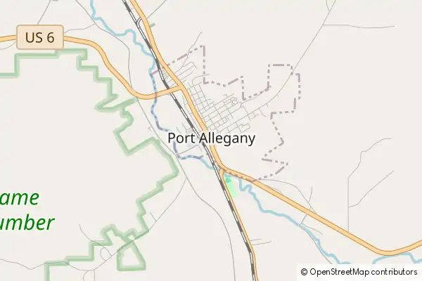 Karte Port Allegany