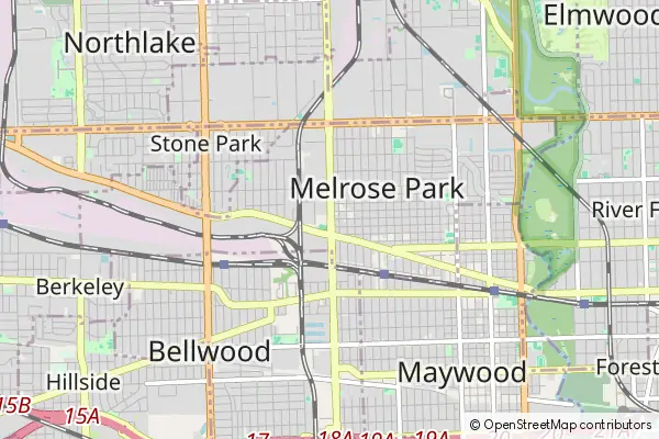 Karte Melrose Park