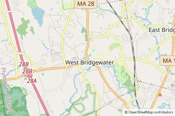 Karte West Bridgewater