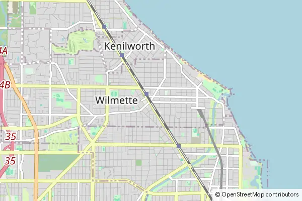 Karte Wilmette