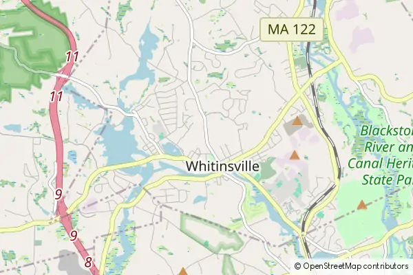 Karte Whitinsville