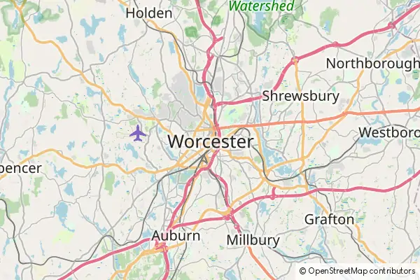 Karte Worcester