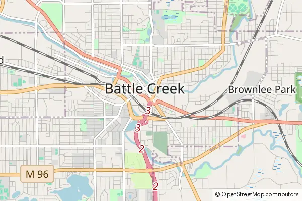 Karte Battle Creek