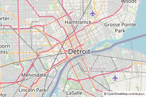 Karte Detroit