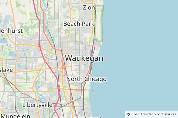 Karte Waukegan