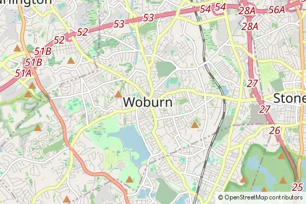 Karte Woburn