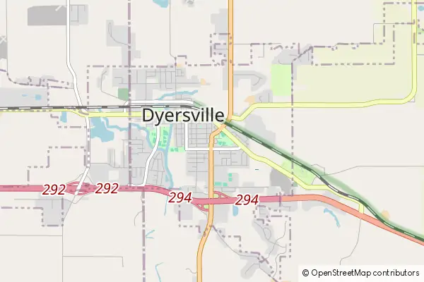 Karte: Dyersville • © OpenStreetMap contributors Karte Dyersville