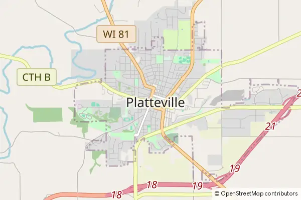 Karte Platteville