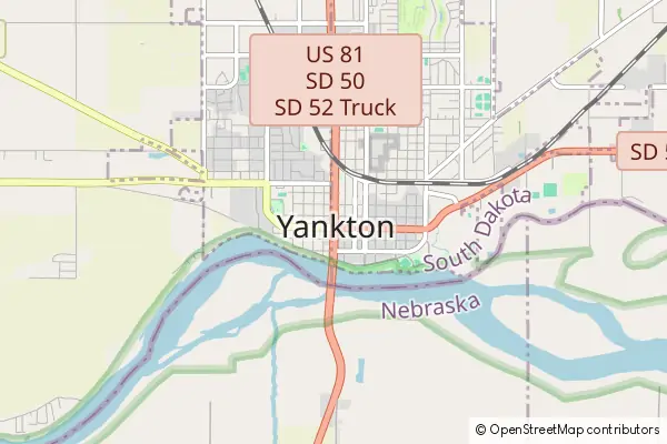 Karte Yankton