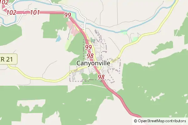 Karte Canyonville