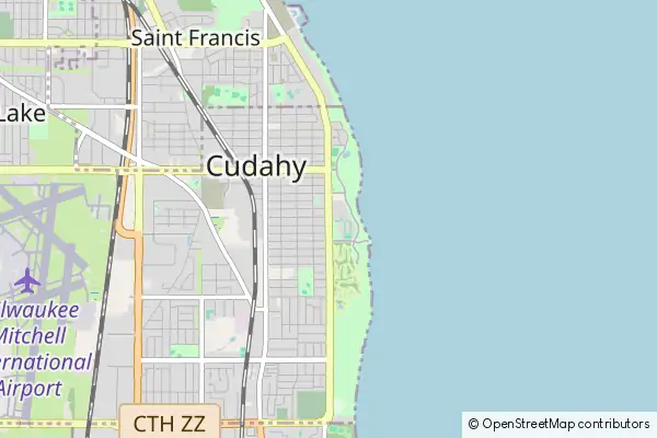 Karte Cudahy