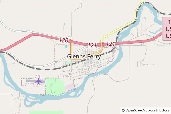 Karte Glenns Ferry