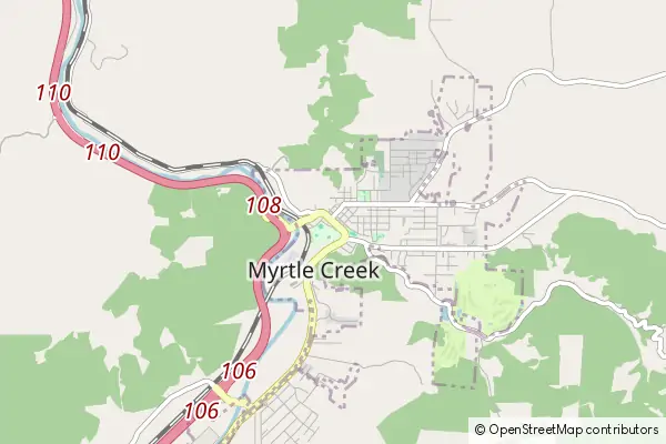 Karte Myrtle Creek