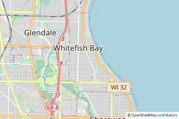 Karte Whitefish Bay