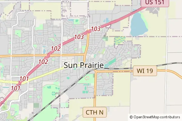 Karte Sun Prairie