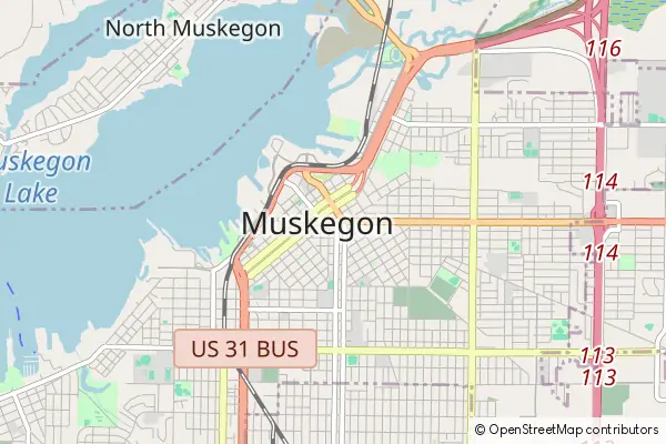 Karte Muskegon