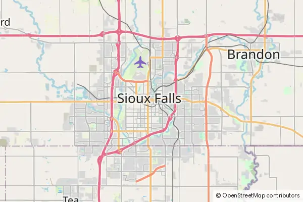 Karte Sioux Falls