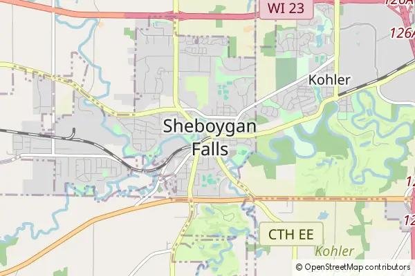 Karte Sheboygan Falls