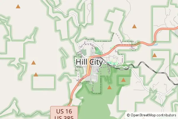 Karte Hill City