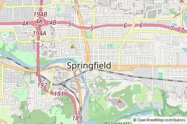 Karte Springfield