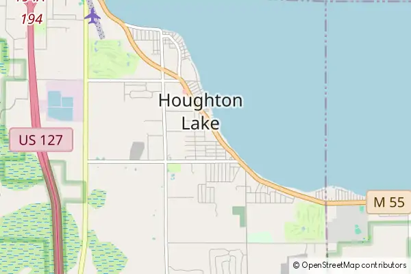 Karte Houghton Lake