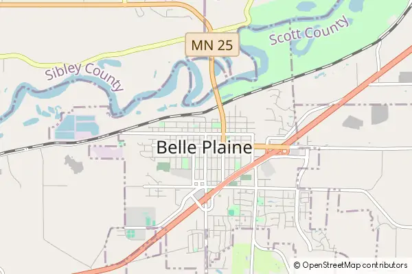 Karte Belle Plaine