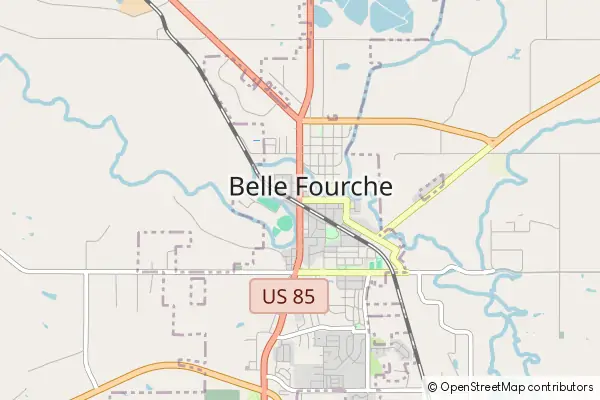 Karte Belle Fourche