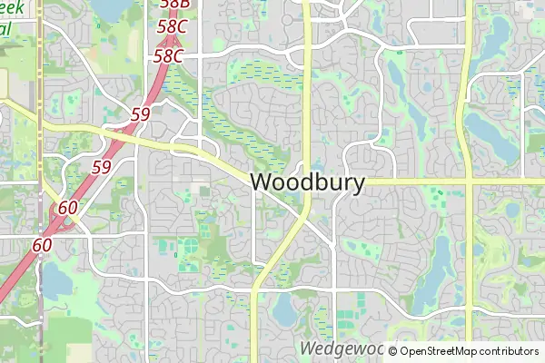 Karte: Woodbury • © OpenStreetMap contributors Karte Woodbury