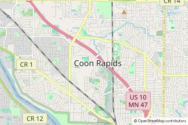 Karte Coon Rapids