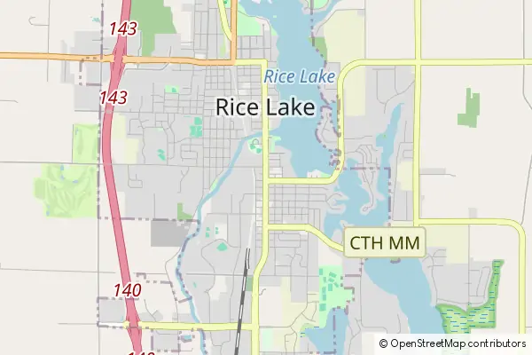 Karte Rice Lake