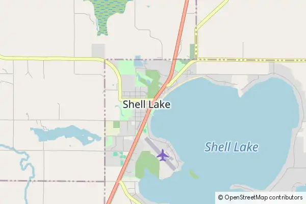 Karte Shell Lake