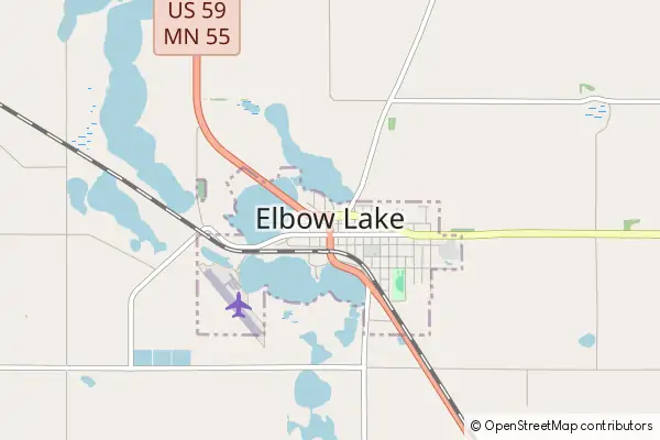 Karte Elbow Lake