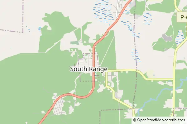 Karte South Range