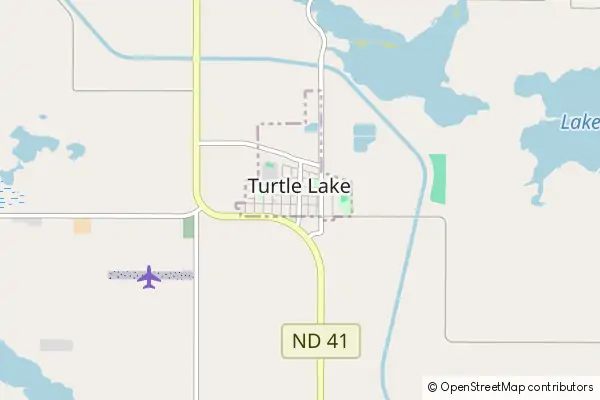 Karte Turtle Lake