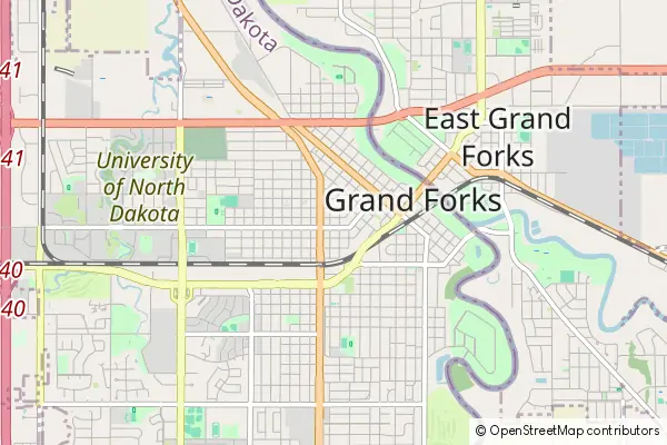 Karte Grand Forks
