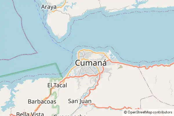 Karte Cumaná