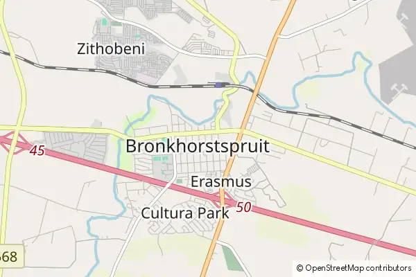 Karte Bronkhorstspruit